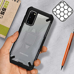 Avizar Coque Samsung S20 Antichoc Silicone Nid d'abeille Renforcé Noir pas cher