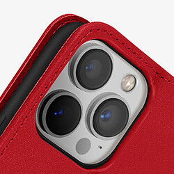 Acheter Avizar Housse iPhone 13 Pro Max Cuir premium Porte-carte Fonction support Vidéo rouge