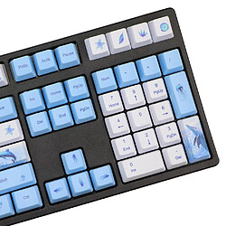 Avis Universal Porte-clefs baleine fond de teinture PBT clavier à 122 touches clavier clavier TKL87/96/108 clavier capot