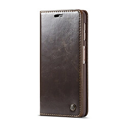 Wewoo Housse Coque CaseMe-003 PU + PC de style professionnel Crazy Horse Texture en cuir à rabat horizontal pour Galaxy A7 (2018), avec porte-cartes et / portefeuille (Marron)