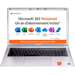 Vendos85 Ordinateur PC Portable Thomson 15,6 Pouces Full HD, Celeron N4020, 4Gb RAM, 128Gb Stockage, Windows 10 & Office 365 1 an, AZERTY, Nouveautée 2022 !!!