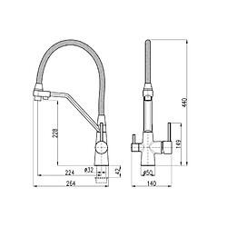 Avis Rav Mitigeur évier SEINA avec séparateur d'eau potable et d'usage H.44 cm