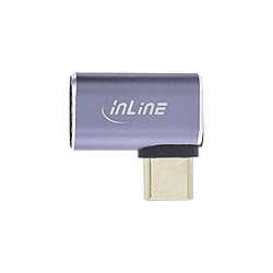 Acheter InLine® Adaptateur USB4 USB Type-C mâle/Femelle coudé Droite/Gauche, Aluminium, Gris