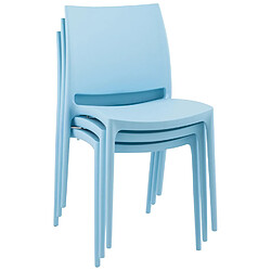 Acheter Alterego Chaise design 'ENZO' en matière plastique bleue