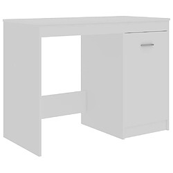 vidaXL Bureau Blanc 100x50x76 cm Bois d'ingénierie