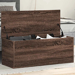 vidaXL Boîte de rangement chêne marron 90x35x35 cm bois d'ingénierie