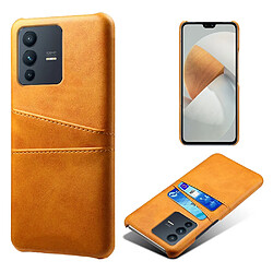 Coque en TPU + PU anti-griffes, orange pour votre Vivo S12/V23 5G