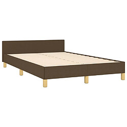 Acheter vidaXL Cadre de lit sans matelas marron foncé 120x200 cm tissu