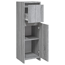 Maison Chic Armoire de bain,Meuble de rangement de salle de bain,Meuble haut Sonoma gris 30x30x95 cm Bois d'ingénierie -GKD464832 pas cher