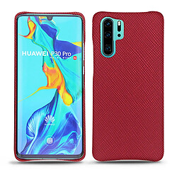 Coque cuir Huawei P30 Pro - Coque arrière - Rouge passion ( Pantone #a6192e ) - NOREVE