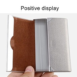 Acheter Wewoo Porte-cartes 2 PCS Lichi texture Titulaire de la carte de visite en acier inoxydable de crédit ID Case Holder, couleur aléatoire