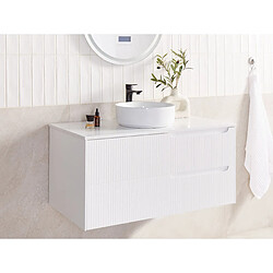 Beliani Meuble de salle de bain 100 x 52 cm blanc QUINTELA