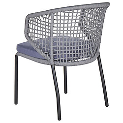 Beliani Chaise de jardin PALMI Métal Gris pas cher