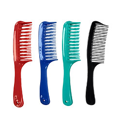 4x Peignes à Dents Larges Démêlant Peigne de Massage Portable Peigne de Cheveux Raides Barbier Coiffeur Coiffure