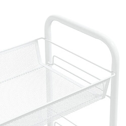 Acheter vidaXL Chariot de cuisine à 4 niveaux Blanc 46x26x85 cm Fer