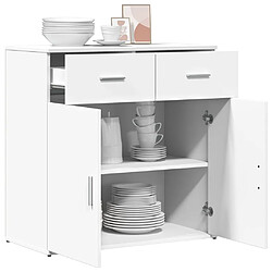 Avis vidaXL Buffet blanc 79x38x80 cm bois d’ingénierie