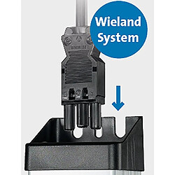 Multiprise sans interrupteur 4 prises Kopp POWERversal 4fach, WIELAND 226320016 argent, noir