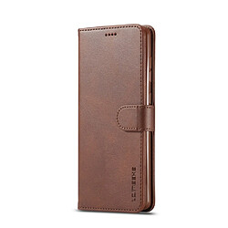 Etui en PU avec support café pour votre Samsung Galaxy A81/Note 10 Lite