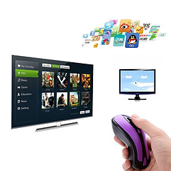 Wewoo Souris sans fil Violet + noir pour Ordinateur PC Android Smart TV Box + 6D Gyroscope Mouche Air 2.4G USB Récepteur 1600 DPI Sans Optique pas cher