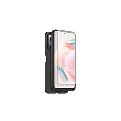 Pack Coque arrière semi rigide Made For Xiaomi pour Xiaomi Redmi Note 12 4G Noir + Protège écran en verre trempé