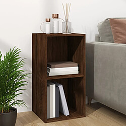 Avis vidaXL Boîte de rangement de vinyles Chêne marron 71x34x36 cm