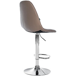 Decoshop26 Tabouret de bar x1 avec repose-pieds hauteur réglable pivotant assise en PVC marron cadre métallique chromé 10_0004821