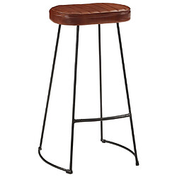 vidaXL Tabourets de bar Gavin lot de 2 marron foncé 44x37,5x78 cm