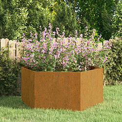 Maison Chic Jardinière,Bac à fleurs - pot de fleur Rouillé 90x90x45 cm Acier corten -GKD39362