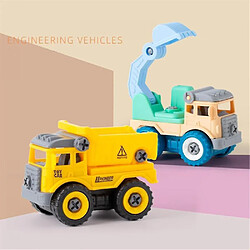 Universal 4pcs Construction Toy Engineering Car Tamin Fire Truck Buil pas cher