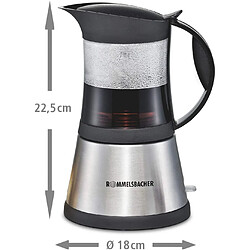 Avis Aventi Rommelsbacher Eko Cafetière italienne électrique Verseuse en verre 3-6 Tassen verre