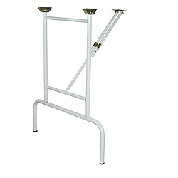 Visiodirect Lot de 2 Pieds de table pliants coloris Blanc - 77,9 x 40,9 x 64 cm