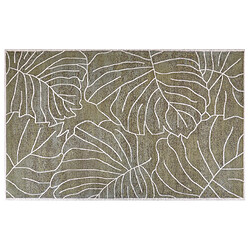 Beliani Tapis en coton vert 140 x 200 cm SARMIN