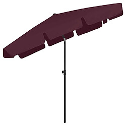 Acheter ComfortXL Parasol De Plage Rouge Bordeaux 200x125 Cm