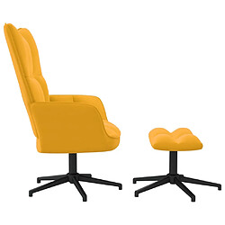 Avis Maison Chic Chaise de relaxation | Fauteuil relax avec repose-pied Jaune moutarde Velours -GKD30423