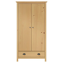 vidaXL Garde-robe à 2 portes Hill 89x50x170 cm Bois de pin solide