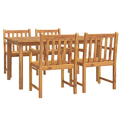 Maison Chic Ensemble de salle à manger de jardin 5 pcs,Table et chaises d'extérieur Bois d'acacia solide -GKD203867