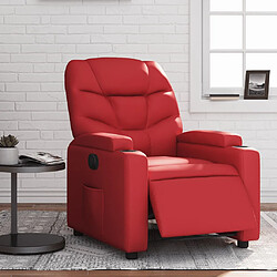 vidaXL Fauteuil inclinable électrique Rouge Similicuir