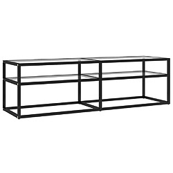 Maison Chic Meuble TV scandinave - Banc TV pour salon Transparent 140x40x40,5 cm Verre trempé -MN93004