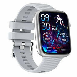 Ht15 Smart Watch Écran Tactile Bluetooth Appelant Moniteur De Fréquence Cardiaque Étanche Fitness Bracelet Argent