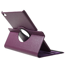 Avis Etui en PU litchi support rotatif 360 degrés violet pour votre Huawei MediaPad M5 lite 10