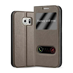 Cadorabo Coque Samsung Galaxy S6 EDGE Etui en Marron