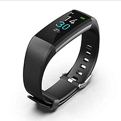 INF Bracelet d'activité S5 avec fréquence cardiaque, moniteur de sommeil, podomètre Black