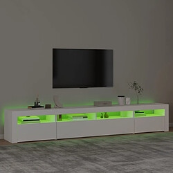 Acheter Maison Chic Meubles TV avec lumières LED - Banc TV pour salon Blanc 240x35x40 cm -MN75262