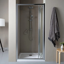 Kiamami Valentina PORTE DE DOUCHE EN NICHE 85CM OUVERTURE PLIANTE | SOFFIO