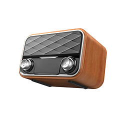 Universal Haut-parleur Bluetooth Vintage Téléphone sans fil Étagère Extérieur Subwoofer Portable Double Haut-parleur Subwoofer Radio FM Carte TF Disque USB Auxiliaire Musique | Étagère Haut-parleur (Noir)