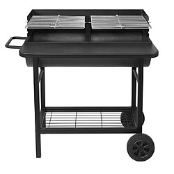 Barbecue à charbon 71x35.5cm avec chariot - smoker one - ROBBY