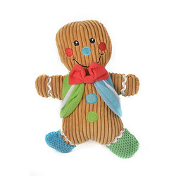 Nouveau Jouet à Mordre pour Chien Elan Noël Bonhomme de Pain d'Epices Chien Rongeant Peluche Sonnante Marionnette Résistant aux Morsures