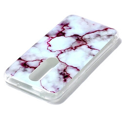 Wewoo Coque en TPU Marble Pattern pour Nokia 6.1 Plus Nokia X6 Rouge