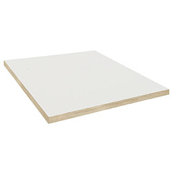 Restootab Plateau 60x60 blanc chants bois