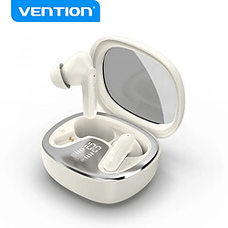 Casque Bluetooth 5.3 Vention avec étui de chargement - Autonomie 7h - Écran LED AIR A01 - Couleur Beige